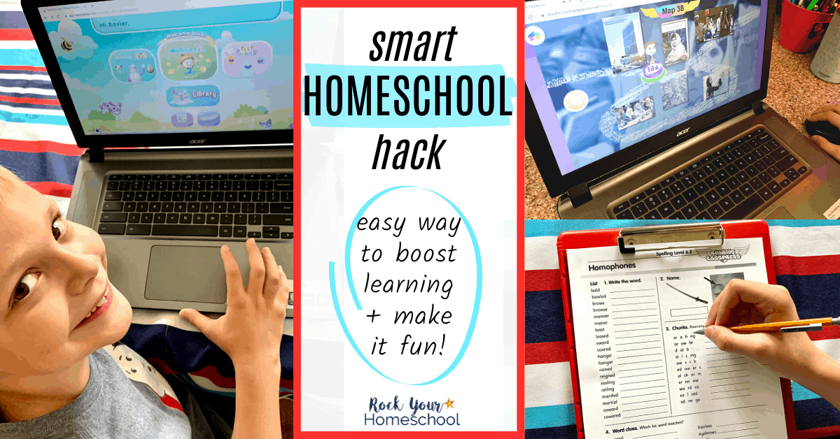 Find out how you can use Reading Eggs (+ Reading Eggspress, Reading Eggs Junior, Fast Phonics, & Mathseeds) to easily boost learning & make it fun. Such a smart homeschool hack!