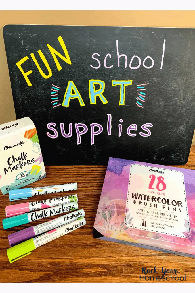 Enjoy fun homeschool activities with chalk markers for school art supplies