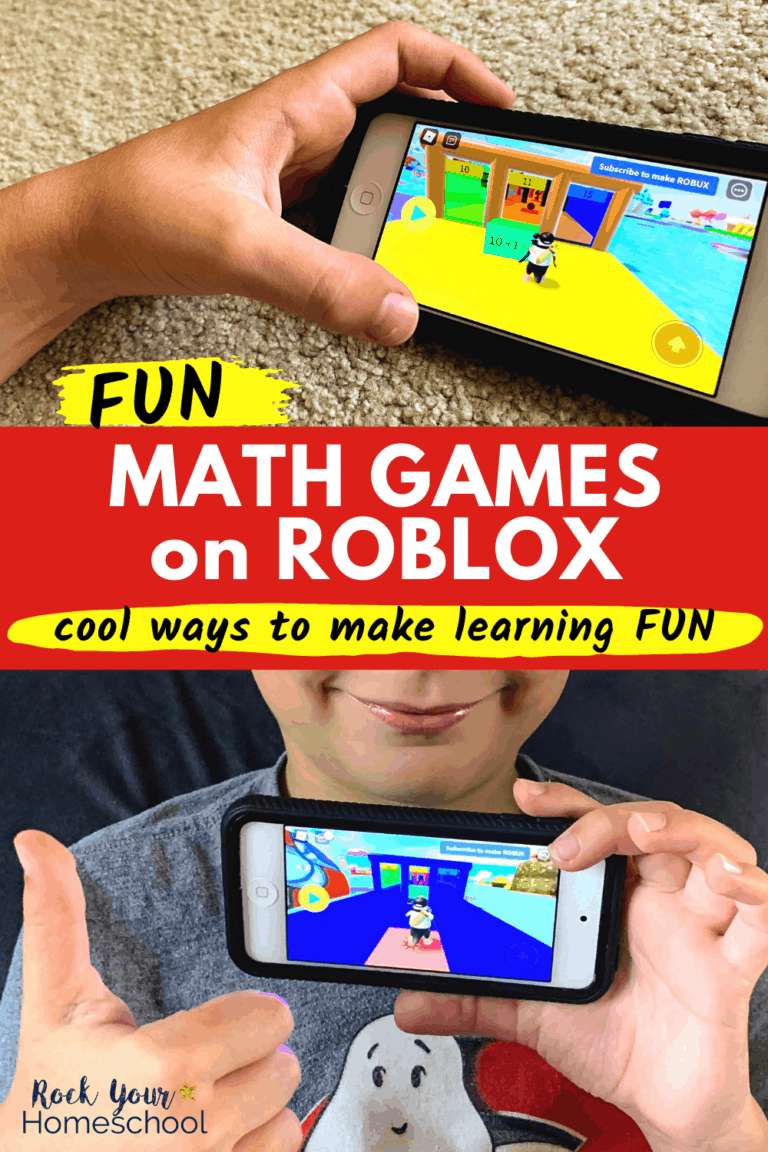 Young boy holding iPod and smiling with thumbs up to feature how these fun math games for kids on Roblox are fantastic ways to help kids learn as they play