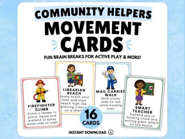 Free Community Helpers Activities Pack to Teach Kids About Emergencies