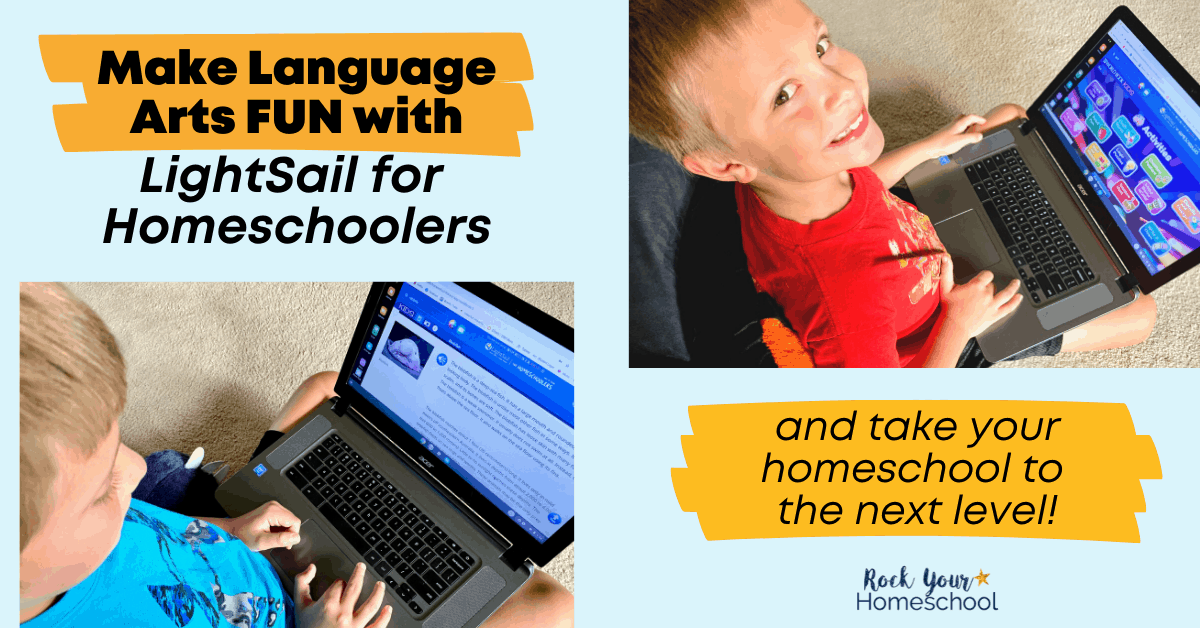 LightSail for Homeschoolers is a comprehensive online way to make language arts fun for your kids. If you want to take your homeschool to the next level, you\'ve got to check this out!