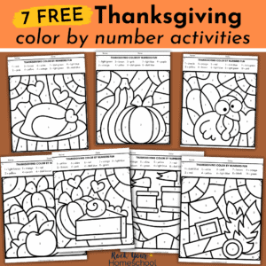 This set of free Thanksgiving color by number activities are fantastic for simple holiday fun.