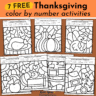 Thanksgiving Color by Number Printables Pack - Rock Your Homeschool
