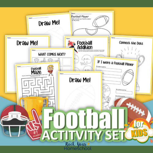 Football Printables Pack of Coloring Pages &amp; Fun Activities (Free)