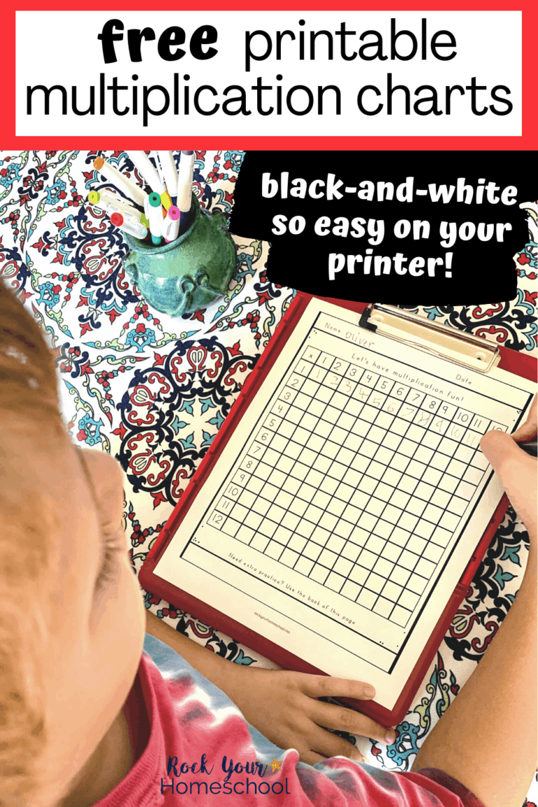 Free Multiplication Charts (Printer-Friendly) to Use in 5 Fun Ways