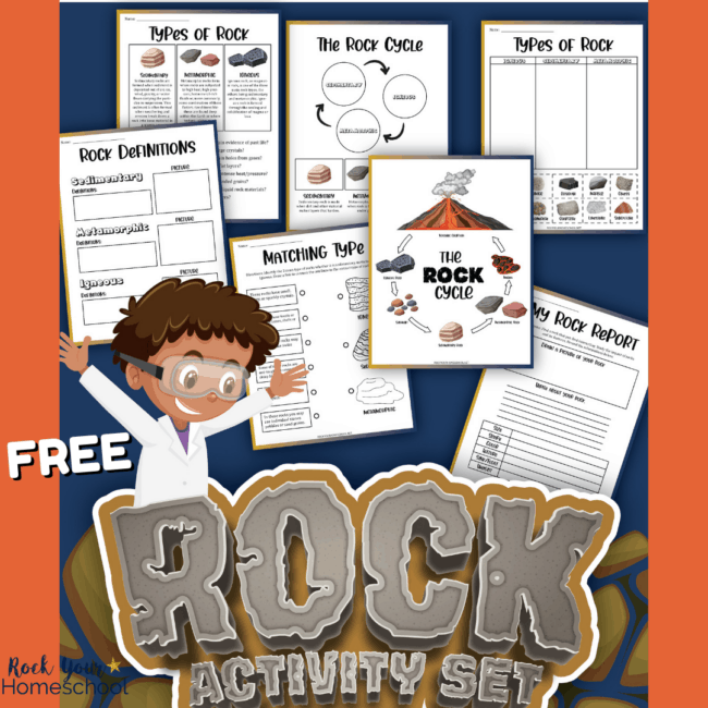 This set of 7 free rock cycle worksheets is fantastic for science fun for kids.