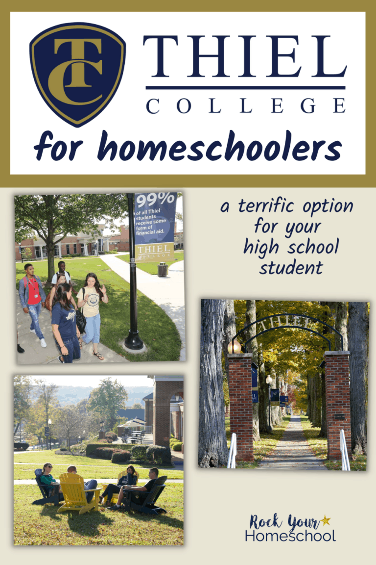 College students walking at Thiel College, students relaxing and talking, and Thiel College gate to feature why Thiel College is a terrific option for homeschoolers