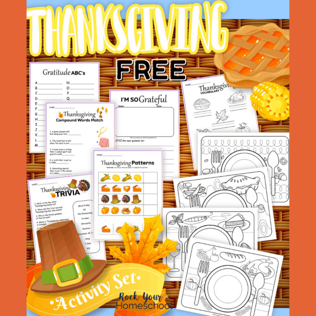 Grab this free Thanksgiving printables pack for super fun holiday activities.
