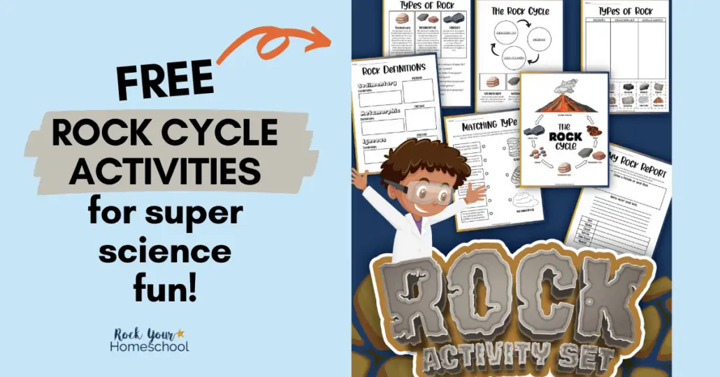 This free printable pack of rock cycle worksheets are fantastic for super science fun activities for kids.