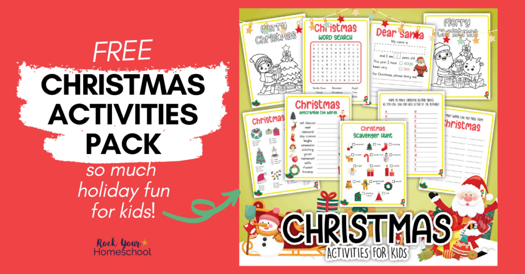 Grab this free Christmas activities pack with a variety of ways to enjoy special holiday fun for kids.