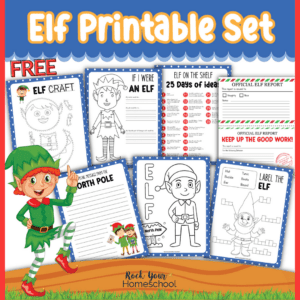 Get this free printable set of elf activities for super holiday fun.