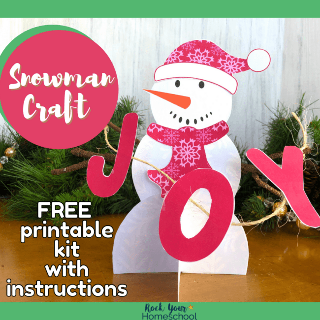 This free printable paper snowman craft is perfect for cute Christmas decor and frugal gift giving.
