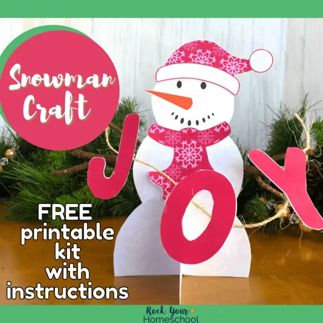 This free printable paper snowman craft is perfect for cute Christmas decor and frugal gift giving.