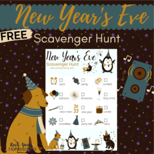 Get the free New Year's Eve scavenger hunt for a special activity to enjoy with your kids.