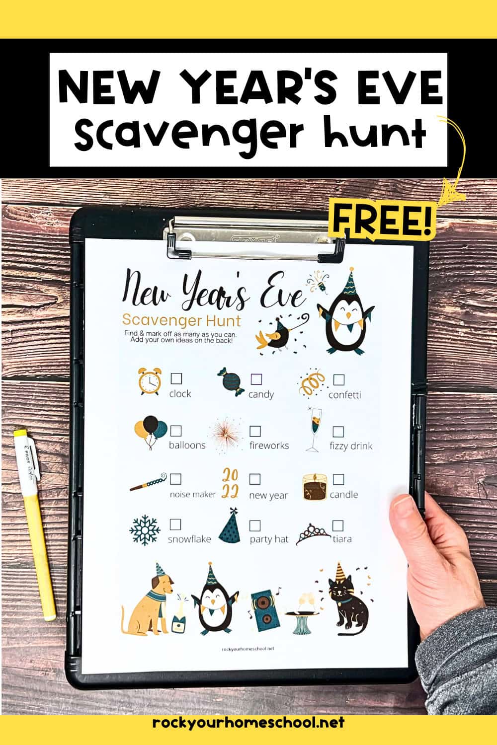 9+ New Year's Eve Ideas for Families (with Free Scavenger Hunt) - Rock ...