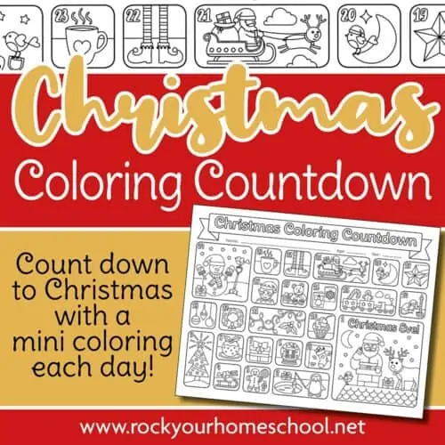 Get this free coloring Christmas countdown calendar for simple holiday fun your kids can enjoy every day.