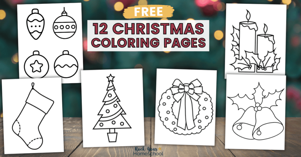 This set of 12 free Christmas coloring pages is a fantastic way to enjoy simple holiday fun activities with kids.