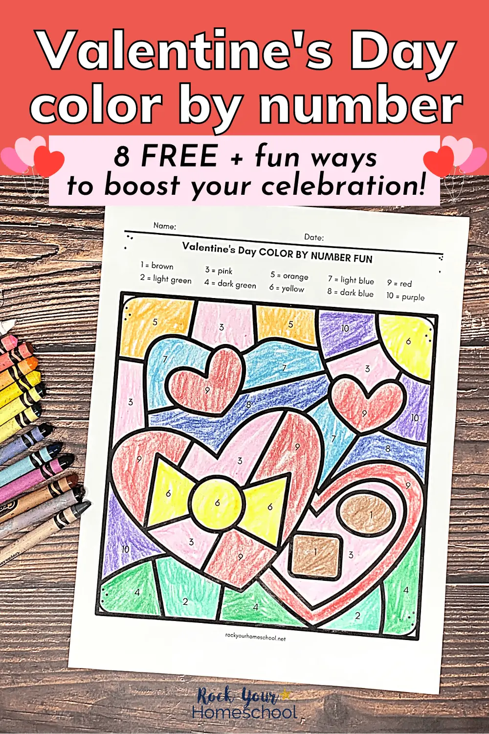 Valentine’s Day Color by Number Pages for Special Holiday Fun (Free)