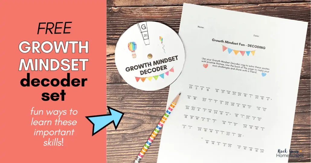 This free growth mindset decoder set is such a simple way to make it fun to learn about these important life skills.