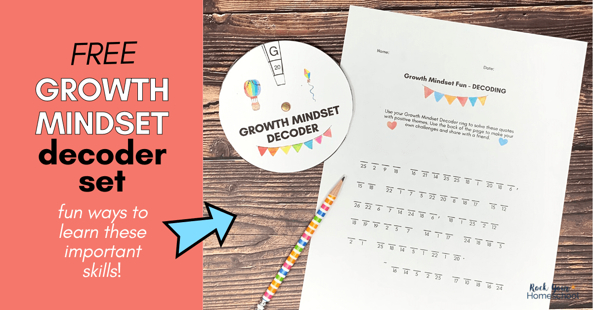 This free growth mindset decoder set is such a simple way to make it fun to learn about these important life skills.