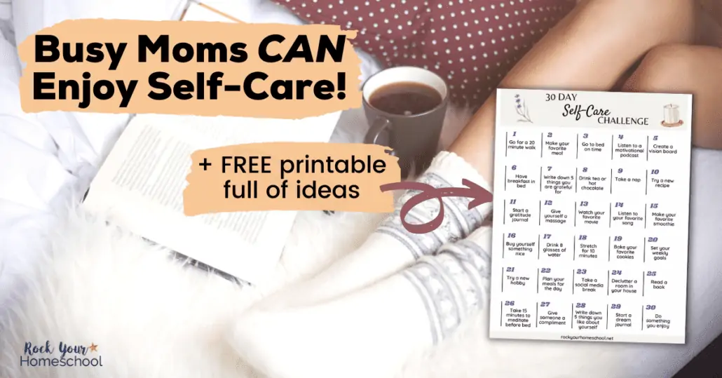 This free printable 30 day self-care challenge has incredible ideas for helping you enjoy simple activities to help you relax and see to your needs. Discover how you can customize and use to cultivate daily self-care habits.