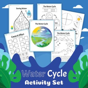 This free printable set of water cycle worksheets will help you easily make science fun for kids.
