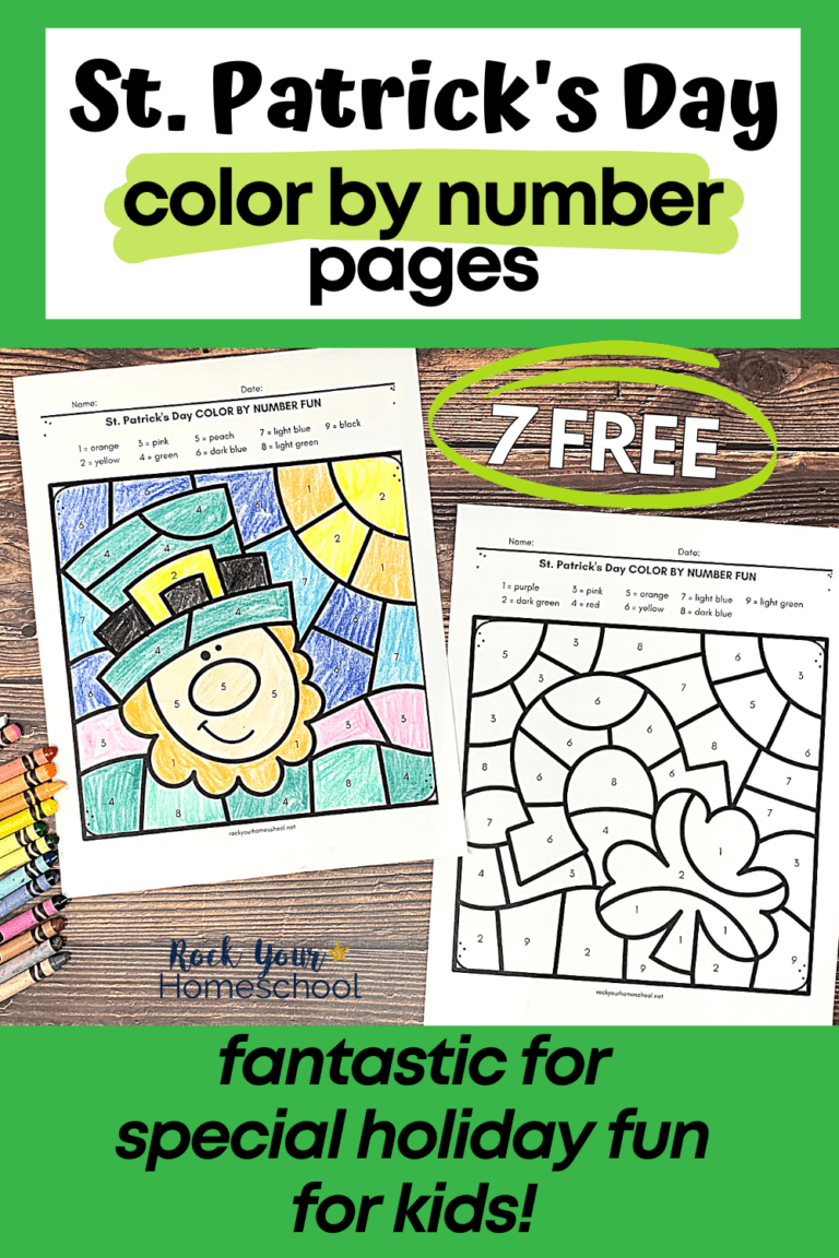 7 Free St. Patrick’s Day Color by Number Pages for Fun Activities