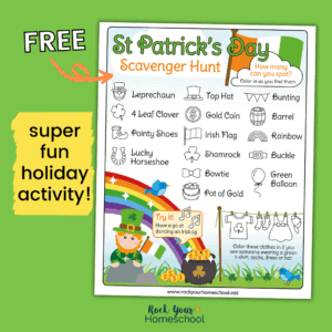 This free St. Patrick's Day scavenger hunt is a fantastic way to enjoy a special holiday activity for kids.
