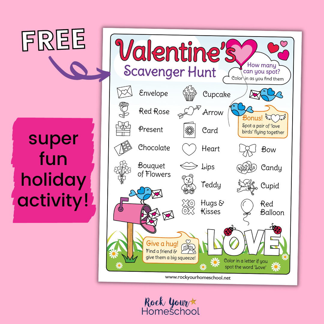 This free Valentine's Day Scavenger Hunt for kids is a fantastic way to enjoy special holiday fun.