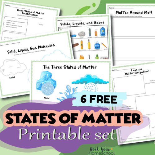 6 free printable states of matter worksheets.