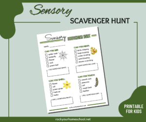 This free printable sensory scavenger hunt is a fantastic activity for kids.