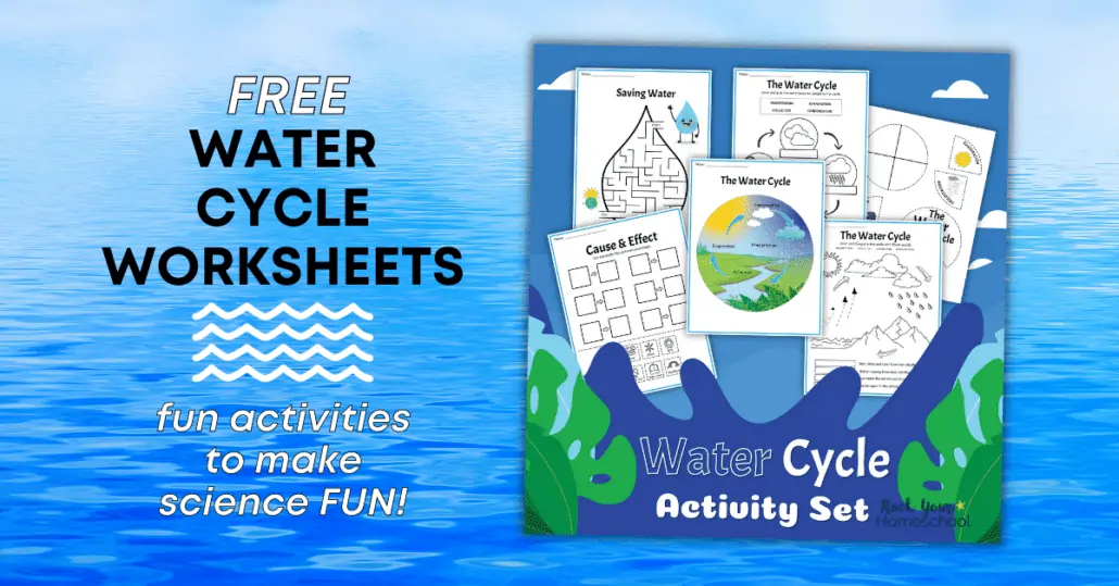 You can easily boost your science fun with kids using this free printable pack of water cycle worksheets.