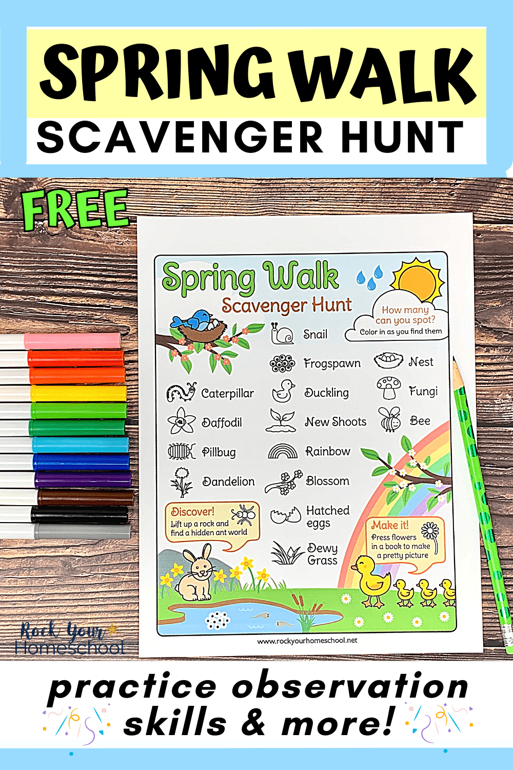 Spring Walk Scavenger Hunt for Outstanding Outdoor Fun (Free Printable)