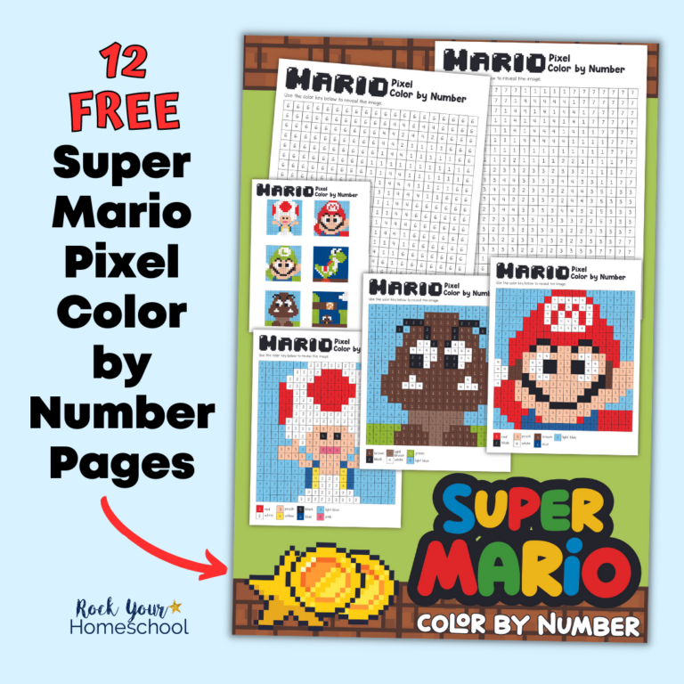 Super Mario Pixel Coloring Pages - Rock Your Homeschool