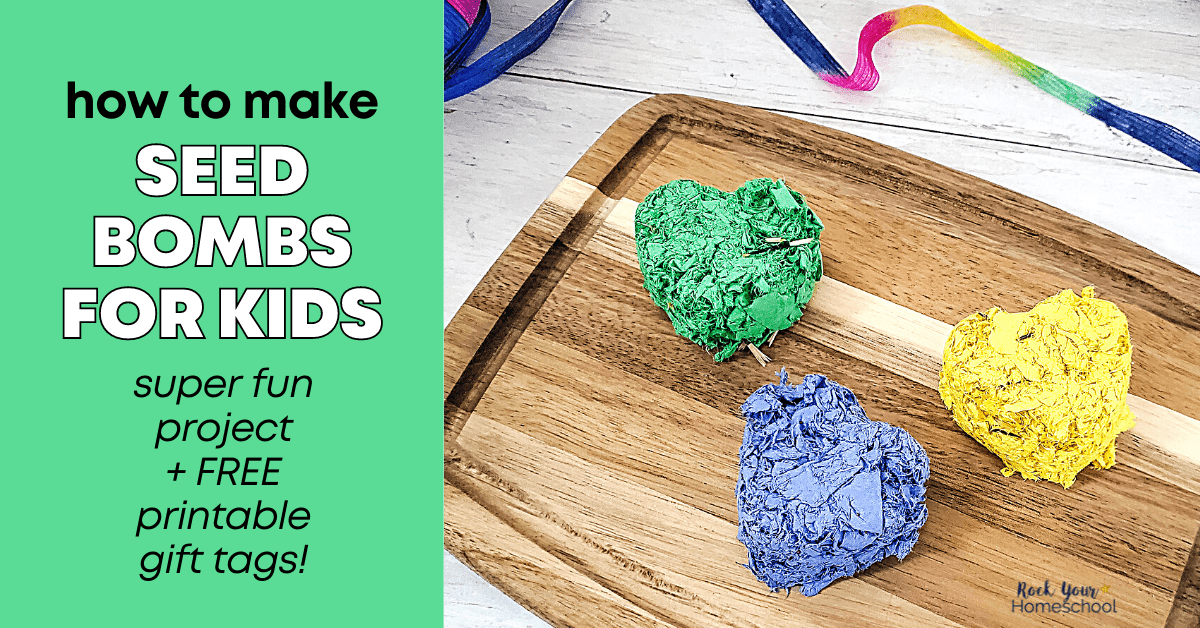 Find out how to make seed bombs for kids and how you can enjoy this special project. Includes free printable gift tags to make it easy to share with family, friends, and loved ones!