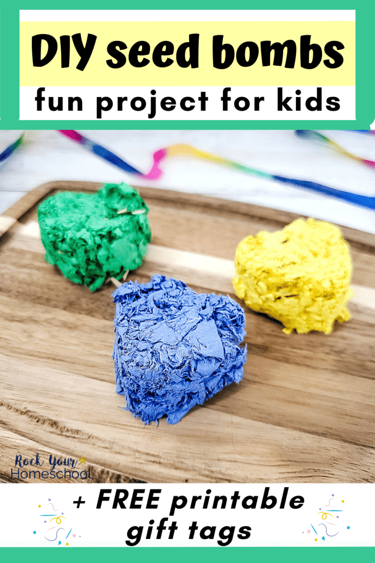 Heart Seed Bombs for Kids: How to Make + Free Printable Gift Tags