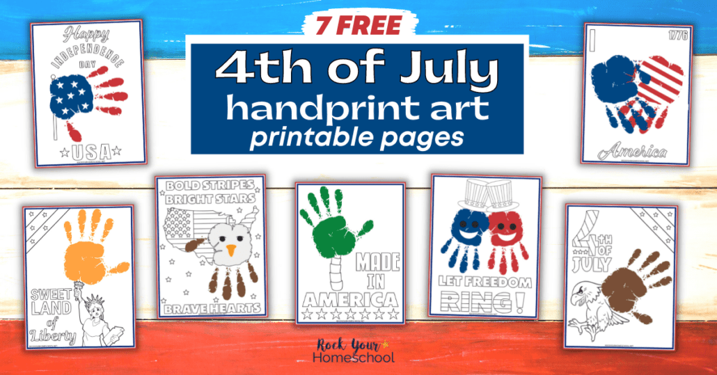 These 7 free 4th of July handprint art printable activities are amazing ways to boost your holiday celebration with kids.