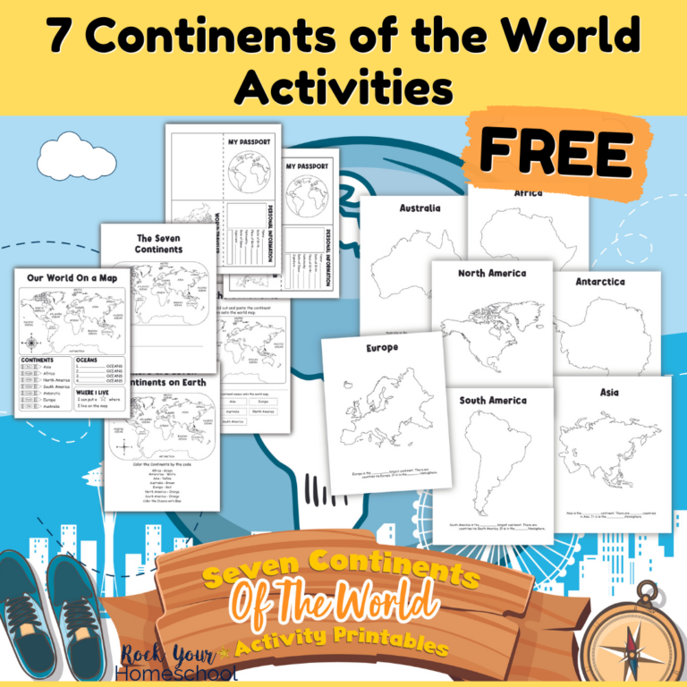 7 Continents Of The World Printable Activities Rock Your Homeschool 1827