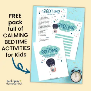This free printable pack is full of calming bedtime activities for kids.