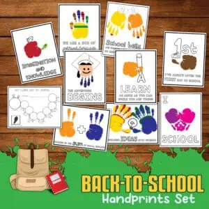This free set of back to school handprint art printable activities are fantastic ways to celebrate this special time with your kids.