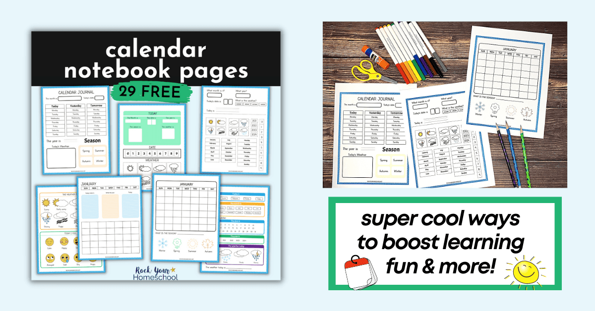 Printable Student Calendar Pages Free Set for Super Learning Fun