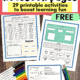 3 free printable student calendar pages on wood background with rainbow of markers and pencils