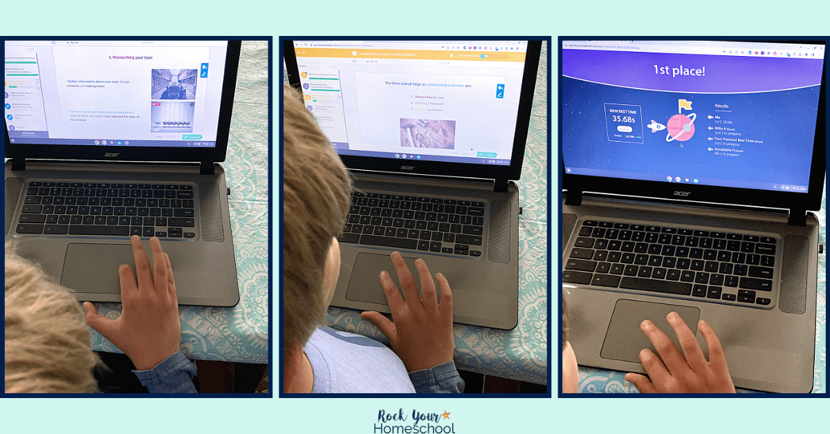 Tween boy playing Dash, a fun game from Education Perfect that reinforces concepts learning through online lessons