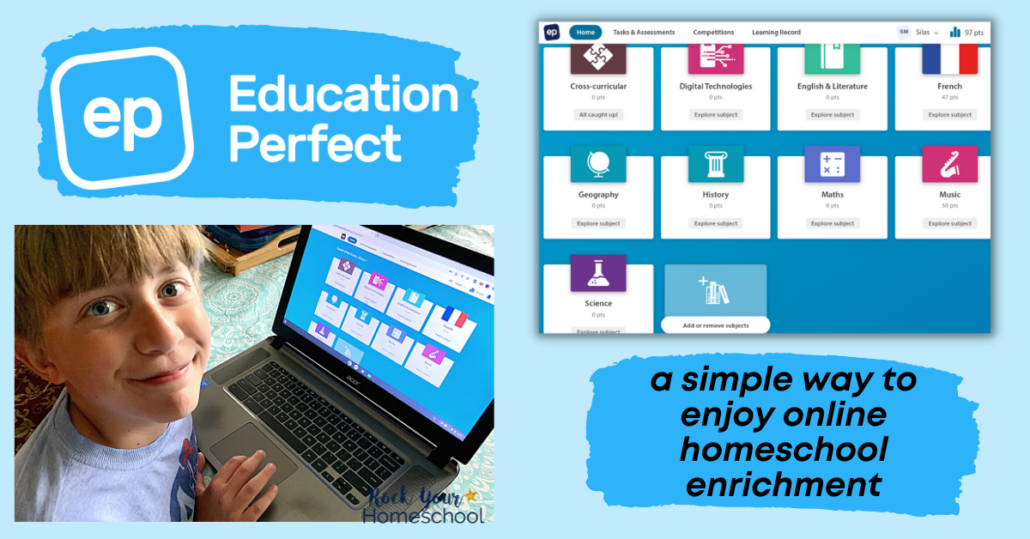 Worried you're not doing enough in your homeschool? Discover how Education Perfect, an online platform with over 40,000 classes, can help you safely & easily provide your kids with fun ways to boost learning, explore interests, and more.