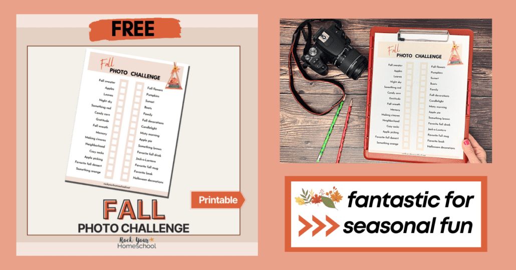 This free printable Fall photo challenge is a fantastic way for your tweens and teens to enjoy creative seasonal fun.