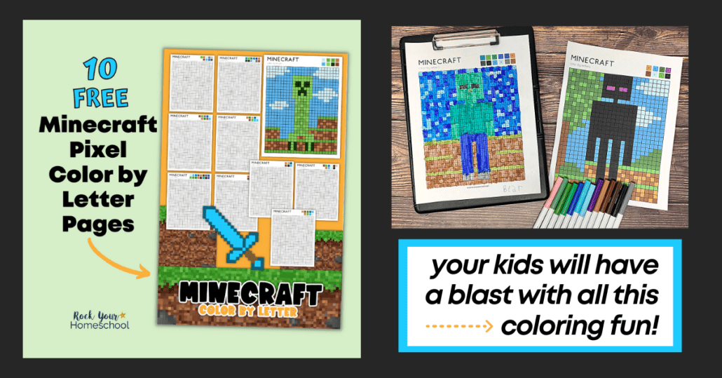 Your kids will have a blast with these 10 free Minecraft pixel coloring pages. So many creative ways to enjoy!