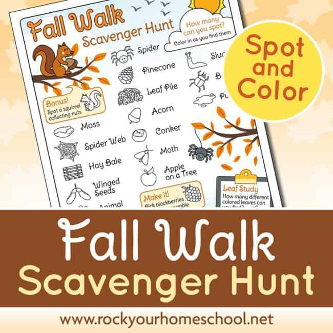This free printable Fall walk scavenger hunt is a fantastic way to enjoy the season with your kids.
