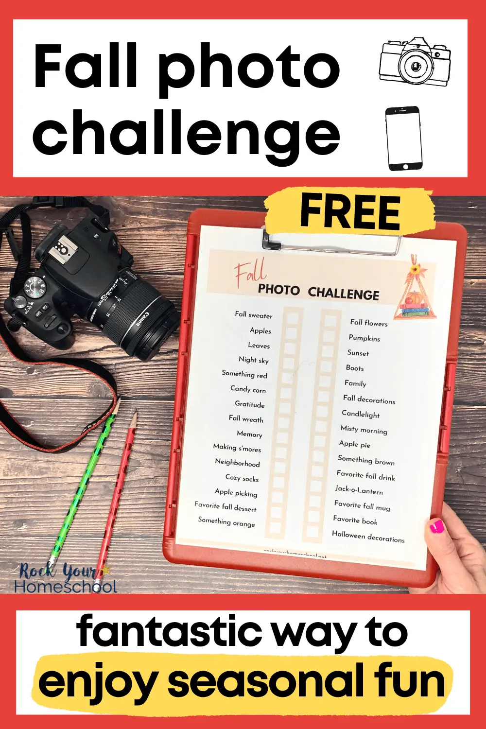 Fall Photo Challenge: Fun Activity for Your Tweens and Teens (Free Printable)