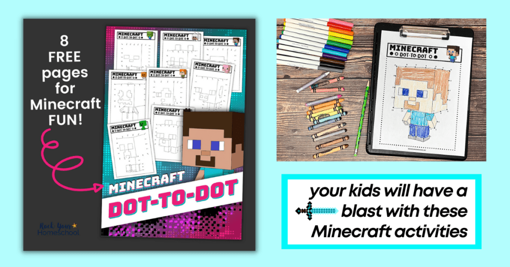 Your kids will have a blast with these 8 free Minecraft connect the dots activities.