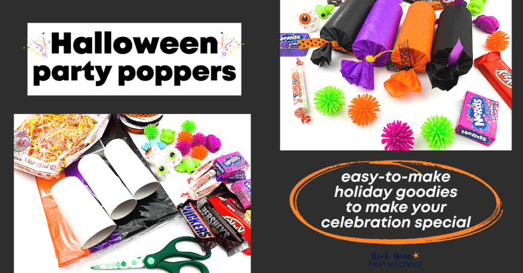 supplies for Halloween party poppers